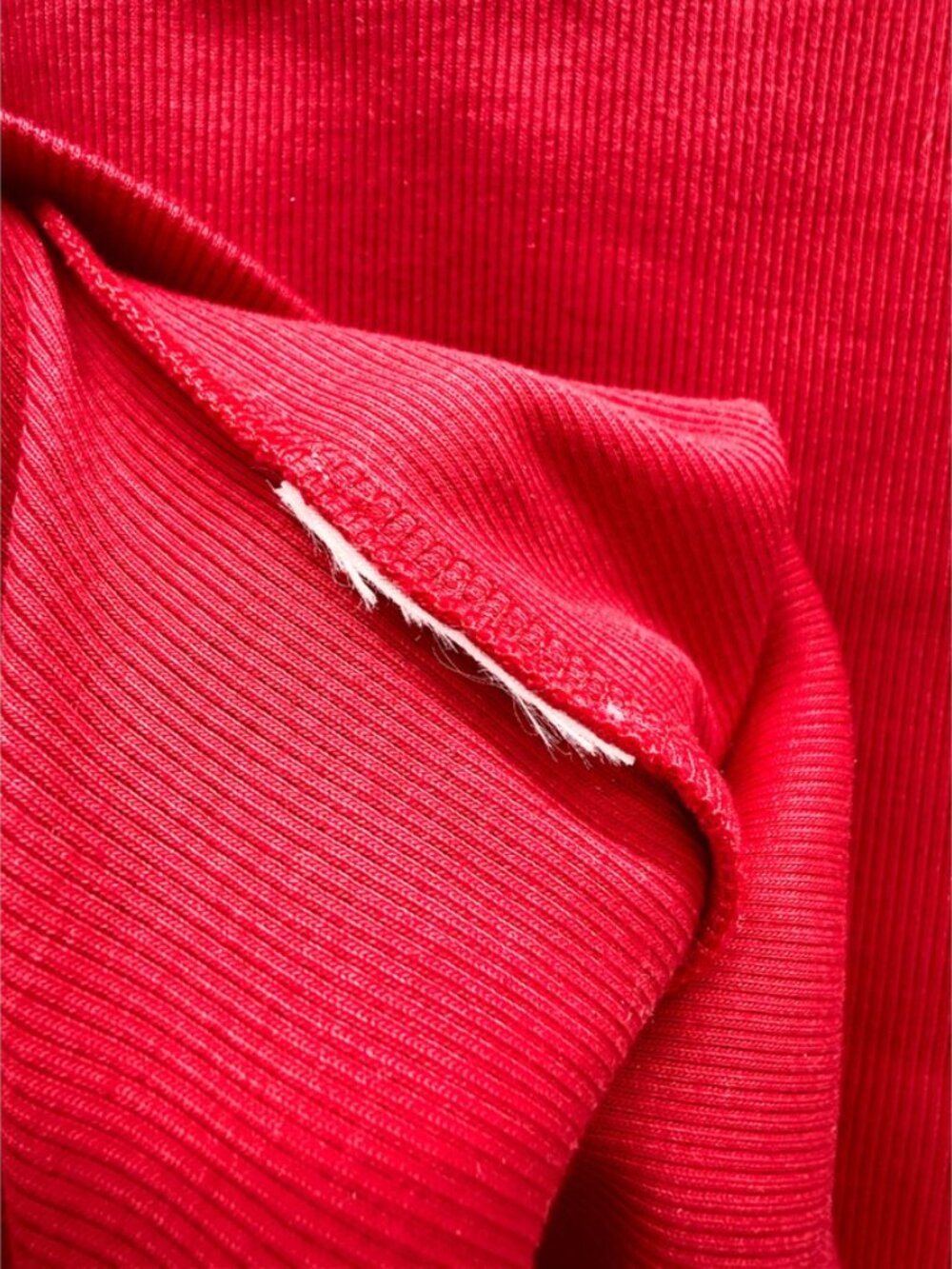 COS Ribbed Henley T-shirt in Red M - Picture 5 of 10